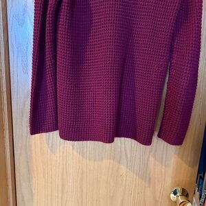 Elegant Maroon Knit Sweater for Women